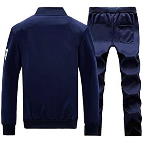 Lavnis Men's Casual Tracksuit Long Sleeve Running Jogging Athletic‎ Sports Set - Picture 2 of 4